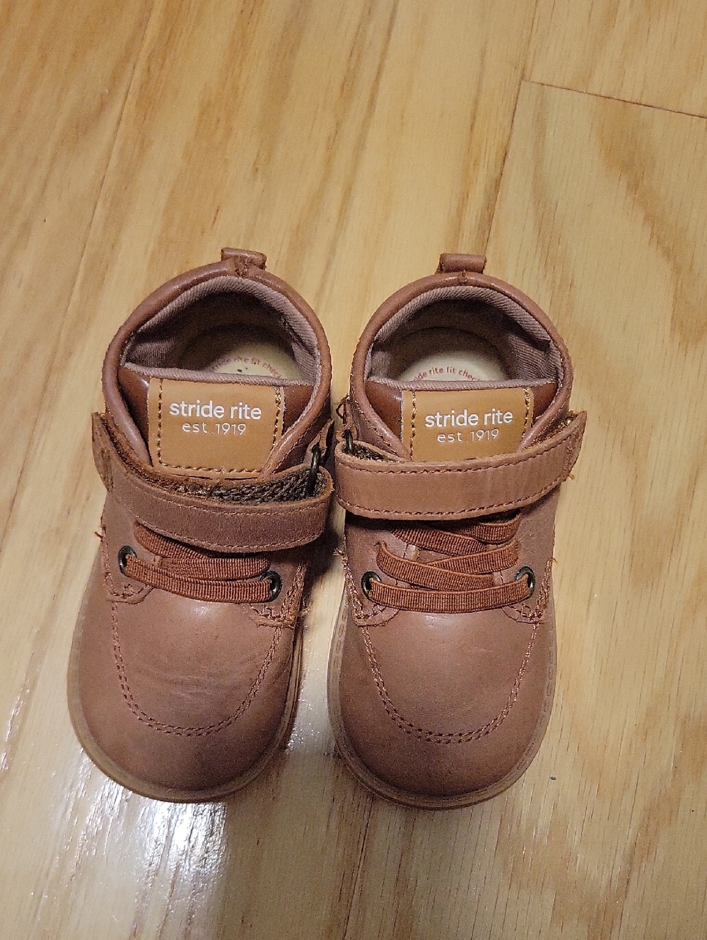 Stride Rite Brown Leather Baby/Toddler Shoes-5W
